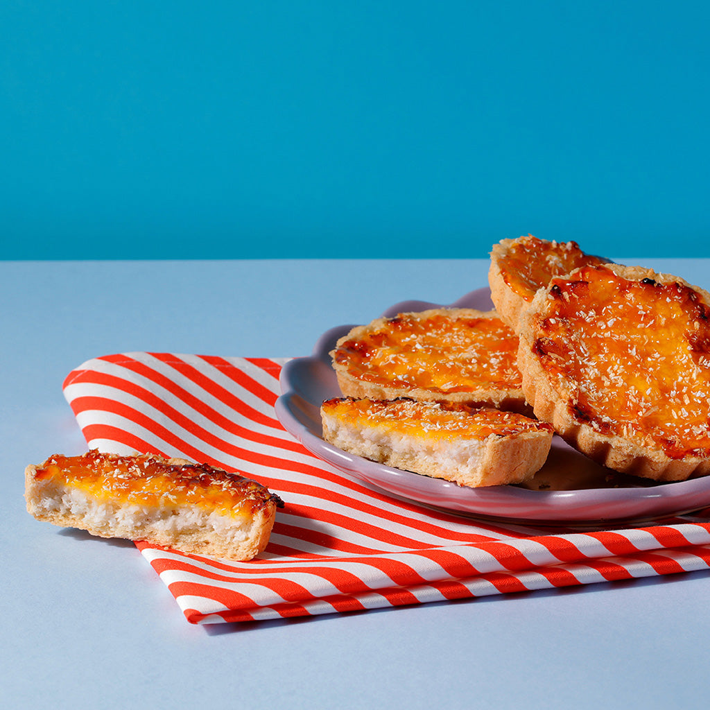 Caramelised Peach & Coconut Tart