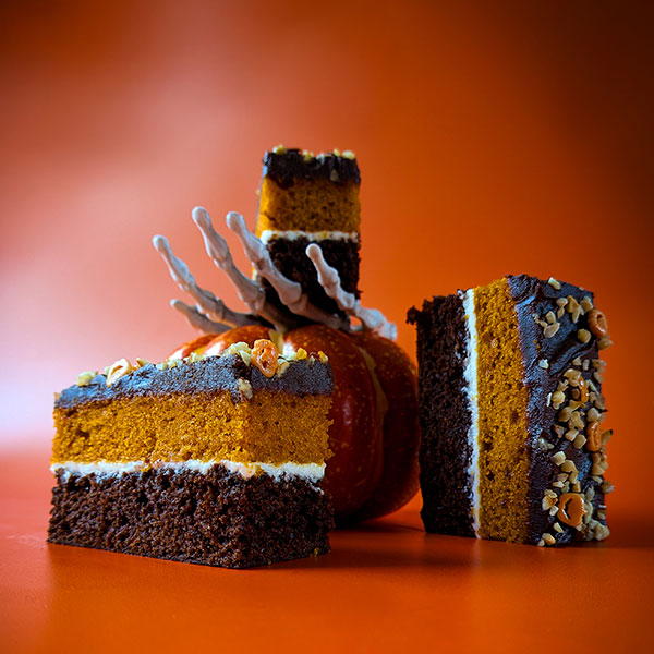 Chocolate, Praline & Pumpkin Traycake