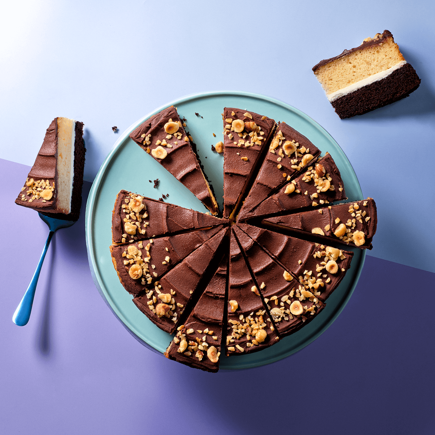 Layered Praline Ganache Cake