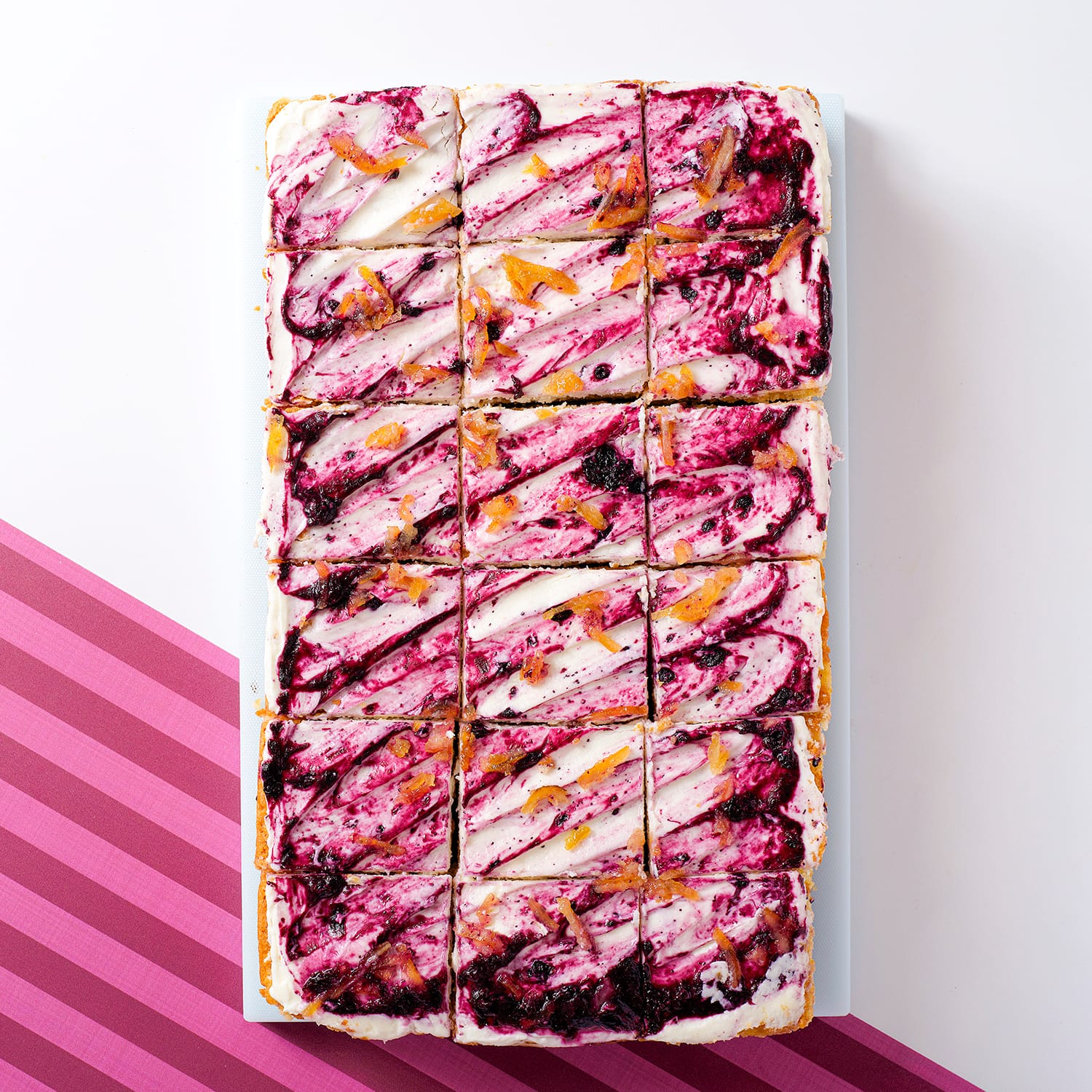 Lemon, Blueberry and Mascarpone Traycake
